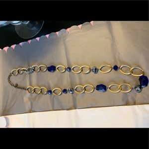 Blue and gold necklace